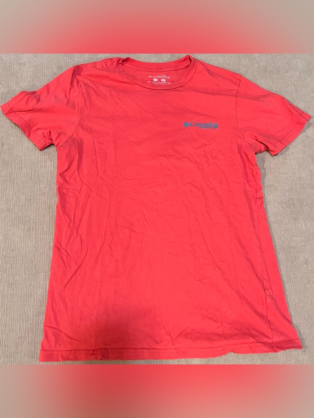 Columbia Red Crewneck T-Shirt with White Logo